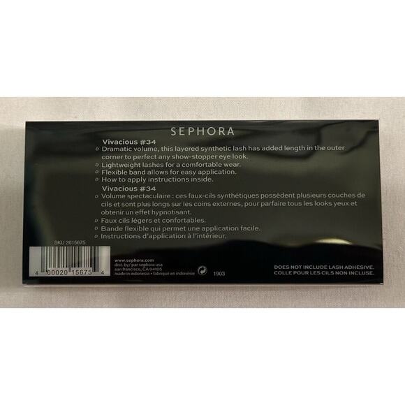 Sephora Vivacious 34 Dramatic Volume False Lashes NEW - Picture 2 of 2
